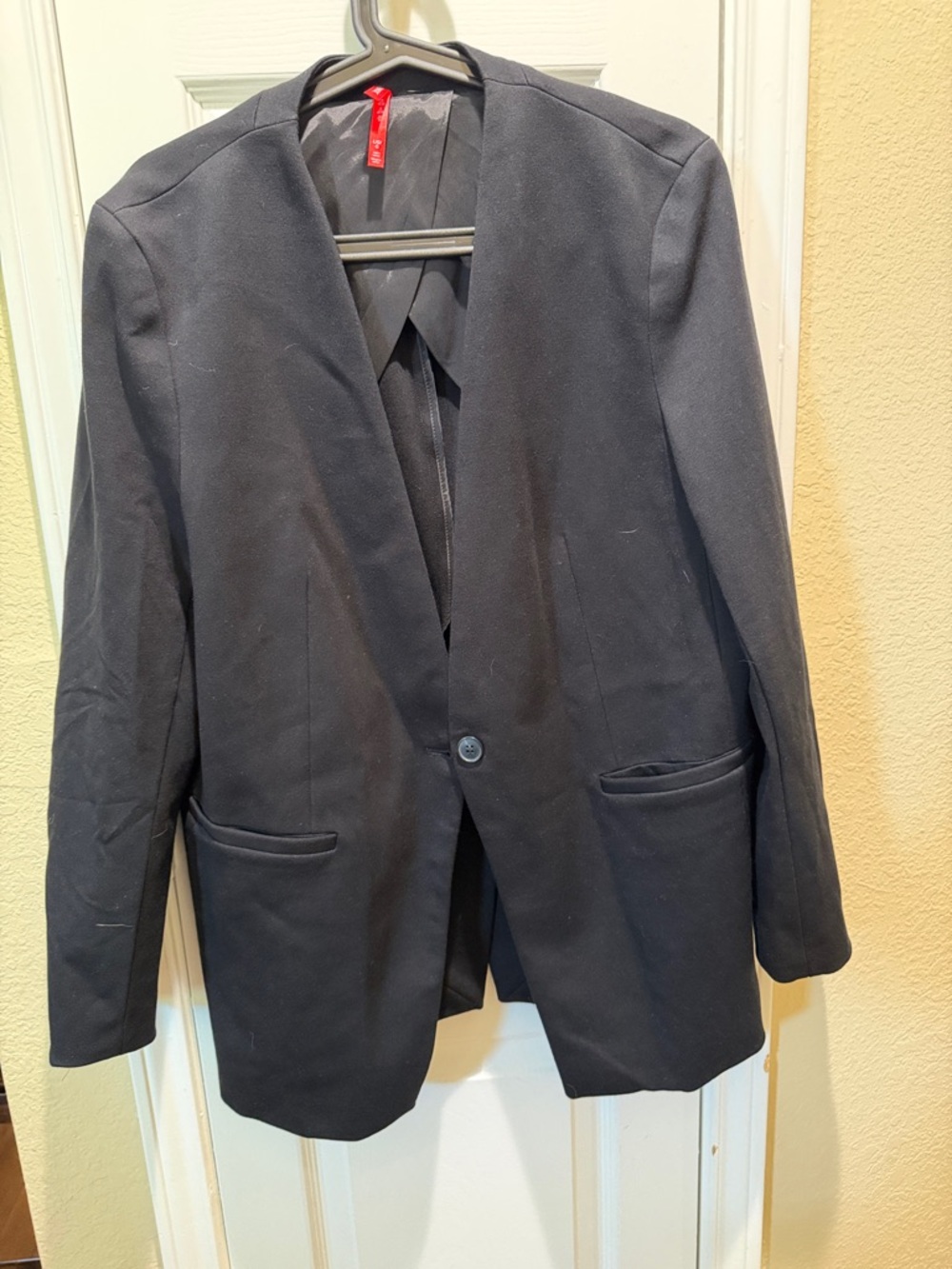 SPANX Black Single-Button Open Blazer